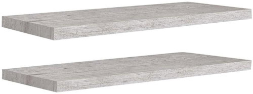 Shumee plovoucí nástěnné 2 ks betonově šedé 80×23,5×3,8 cm MDF, 326601 - Shelf - Main image