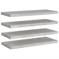 Shumee plovoucí nástěnné 4 ks betonově šedé 80×23,5×3,8 cm MDF, 326602 - Shelf