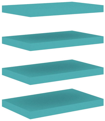 Shumee plovoucí nástěnné 4 ks modré 50×23×3,8 cm MDF, 326617 - Police - Main image