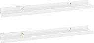Shumee - Nástenné 2 ks vysoký lesk biele 60×9×3 cm, 326649 - Polica