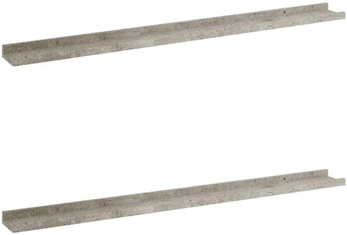 Shumee Nástěnné 2 ks betonově šedé 100×9×3 cm , 326702 - Police - Main image