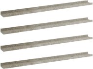 Shumee Nástěnné 4 ks betonově šedé 100×9×3 cm , 326707 - Police