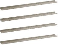 Shumee Nástěnné 4 ks betonově šedé 115×9×3 cm, 326708 - Police