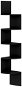 Shumee nástěnná rohová černá 19×19×123 cm dřevotříska, 326832 - Police