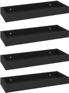 Shumee Nástěnné Loggia 4 ks černé 40×15×4 cm MDF, 330202 - Shelf