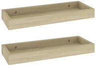 Shumee Nástěnné Loggia 2 ks dub 40×15×4 cm MDF, 330205 - Shelf