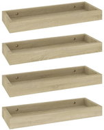 Shumee Nástěnné Loggia 4 ks dub 40×15×4 cm MDF, 330206 - Shelf