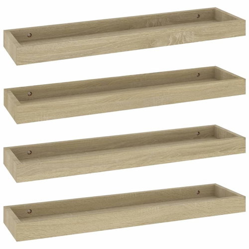 Shumee Nástěnné Loggia 4 ks dub 60×15×4 cm MDF, 330220 - Police - Main image