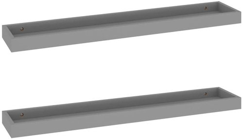 Shumee Nástěnné Loggia 2 ks šedé 80×15×4 cm MDF, 330231 - Shelf - Main image