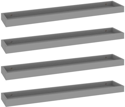 Shumee Nástěnné Loggia 4 ks šedé 80×15×4 cm MDF, 330232 - Shelf - Main image
