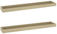 Shumee Nástěnné Loggia 2 ks dub 80×15×4 cm MDF, 330233 - Shelf