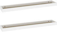 Shumee Nástěnné Loggia 2 ks dub a bílé 80×15×4 cm MDF, 330235 - Shelf