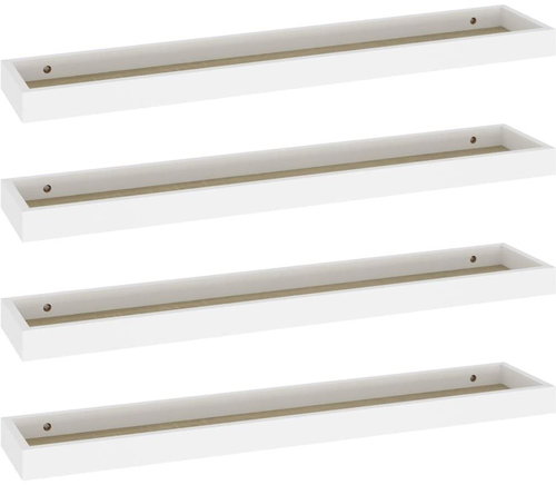 Shumee Nástěnné Loggia 4 ks dub a bílé 80×15×4 cm MDF, 330236 - Shelf - Main image