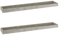 Shumee Nástěnné Loggia 2 ks betonově šedé 80×15×4 cm MDF, 330237 - Shelf