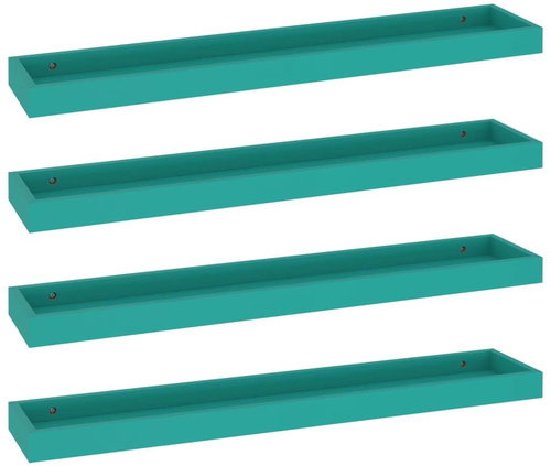 Shumee Nástěnné Loggia 4 ks modré 80×15×4 cm MDF, 330240 - Shelf - Main image