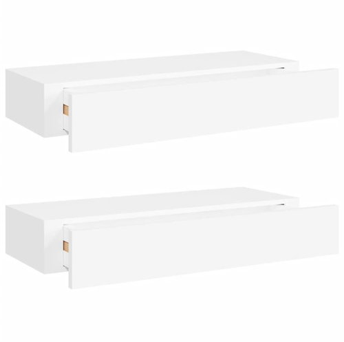 Shumee Nástěnné se zásuvkami 2 ks bílé 60×23,5×10 cm MDF, 330256 - Shelf - Main image