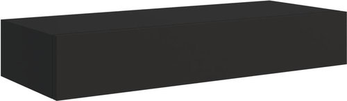 Shumee nástěnná se zásuvkou černá 60×23,5×10 cm MDF, 330257 - Shelf - Main image