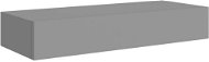 Shumee, nástenná so zásuvkou, sivá, 60 × 23,5 × 10 cm, MDF, 330259 - Polica