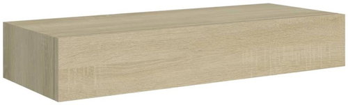 Shumee nástěnná se zásuvkou dubová 60×23,5×10 cm MDF, 330261 - Shelf - Main image