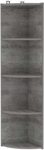 Shumee Stojící rohová betonově šedá 40×41,5×180 cm dřevotříska, 339545 - Shelf - Main image