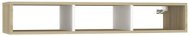 Shumee nástenná biela a dub sonoma 102 × 30 × 17 cm drevotrieska, 806252 - Polica
