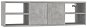 Shumee, nástenná betónovosivá, 102 × 30 × 29 cm, drevotrieska, 806260 - Polica