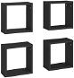 Shumee Nástěnné kostky 4 ks černé 30×15×30 cm, 807002 - Police