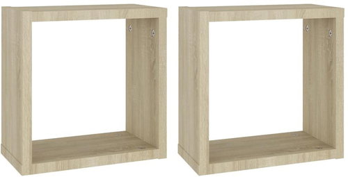 Shumee Nástěnné kostky 2 ks dub sonoma 30×15×30 cm , 807007 - Police - Main image