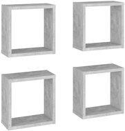 Shumee Nástěnné kostky 4 ks betonově šedé 30×15×30 cm, 807011 - Shelf