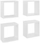 Shumee Nástenné kocky 4 ks biele 26 × 15 × 26 cm, 807026 - Polica