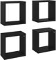 Shumee Nástěnné kostky 4 ks černé 26×15×26 cm , 807029 - Police