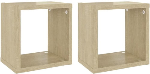 Shumee Nástěnné kostky 2 ks dub sonoma 22×15×22 cm, 807061 - Shelf - Main image