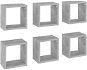 Shumee Nástěnné kostky 6 ks betonově šedé 22×15×22 cm, 807066 - Police