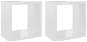 Shumee Nástěnné kostky 2 ks bílé s vysokým leskem 22×15×22 cm, 807070 - Police