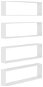 Shumee - Nástenné kockové, 4 ks, biele, 100 × 15 × 30 cm, drevotrieska, 807080 - Polica