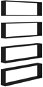 Shumee - Nástenné obdĺžnikové, 4 ks  čierne, 100 × 15 × 30 cm, drevotrieska, 807083 - Polica