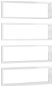 Shumee - Nástenné kockové, 4 ks, biele, 80 × 15 × 26,5 cm, drevotrieska, 807125 - Polica