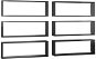 Shumee - Nástenné kockové, 6 ks, čierne, 80 × 15 × 26,5 cm, drevotrieska, 807129 - Polica