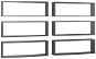 Shumee Nástěnné krychlové 6 ks šedé 80×15×26,5 cm dřevotříska, 807132 - Police