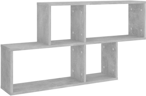 Shumee nástěnná betonově šedá 100×18×53 cm dřevotříska, 807164 - Shelf - Main image