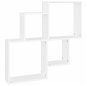 Shumee nástenná štvorcová biela 80 × 15 × 78,5 cm drevotrieska, 807259 - Polica