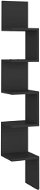 Shumee nástěnná rohová černá 20×20×127,5 cm dřevotříska, 807278 - Police