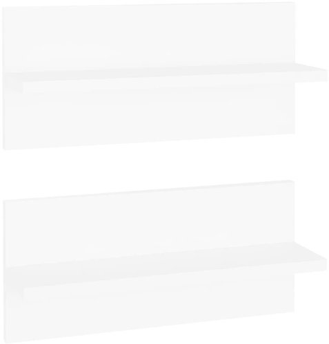 Shumee Nástěnné 2 ks bílé 40×11,5×18 cm dřevotříska, 807297 - Shelf - Main image
