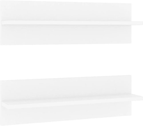 Shumee Nástěnné 2 ks bílé 60×11,5×18 cm dřevotříska, 807315 - Shelf - Main image