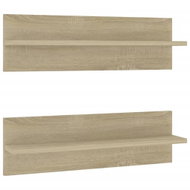 Shumee Nástěnné 2 ks dub sonoma 60×11,5×18 cm dřevotříska, 807321 - Shelf