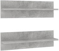 Shumee Nástěnné 2 ks betonově šedé 60×11,5×18 cm dřevotříska, 807323 - Shelf