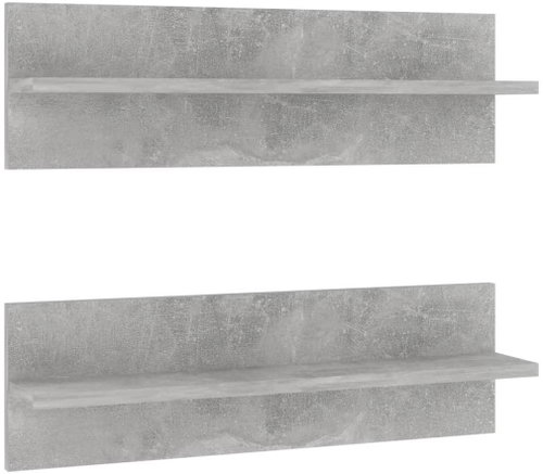 Shumee Nástěnné 2 ks betonově šedé 60×11,5×18 cm dřevotříska, 807323 - Shelf - Main image