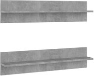 Shumee Nástěnné 2 ks betonově šedé 80×11,5×18 cm dřevotříska, 807341 - Police