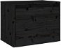 Shumee, nástenná čierna, 45 × 30 × 35 cm, masívne borové drevo, 813443 - Skrinka