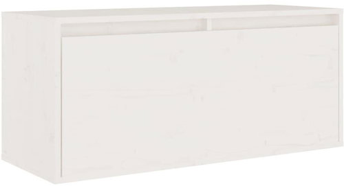 Shumee nástěnná bílá 80×30×35 cm masivní borové dřevo, 813457 - Skříňka - Main image
